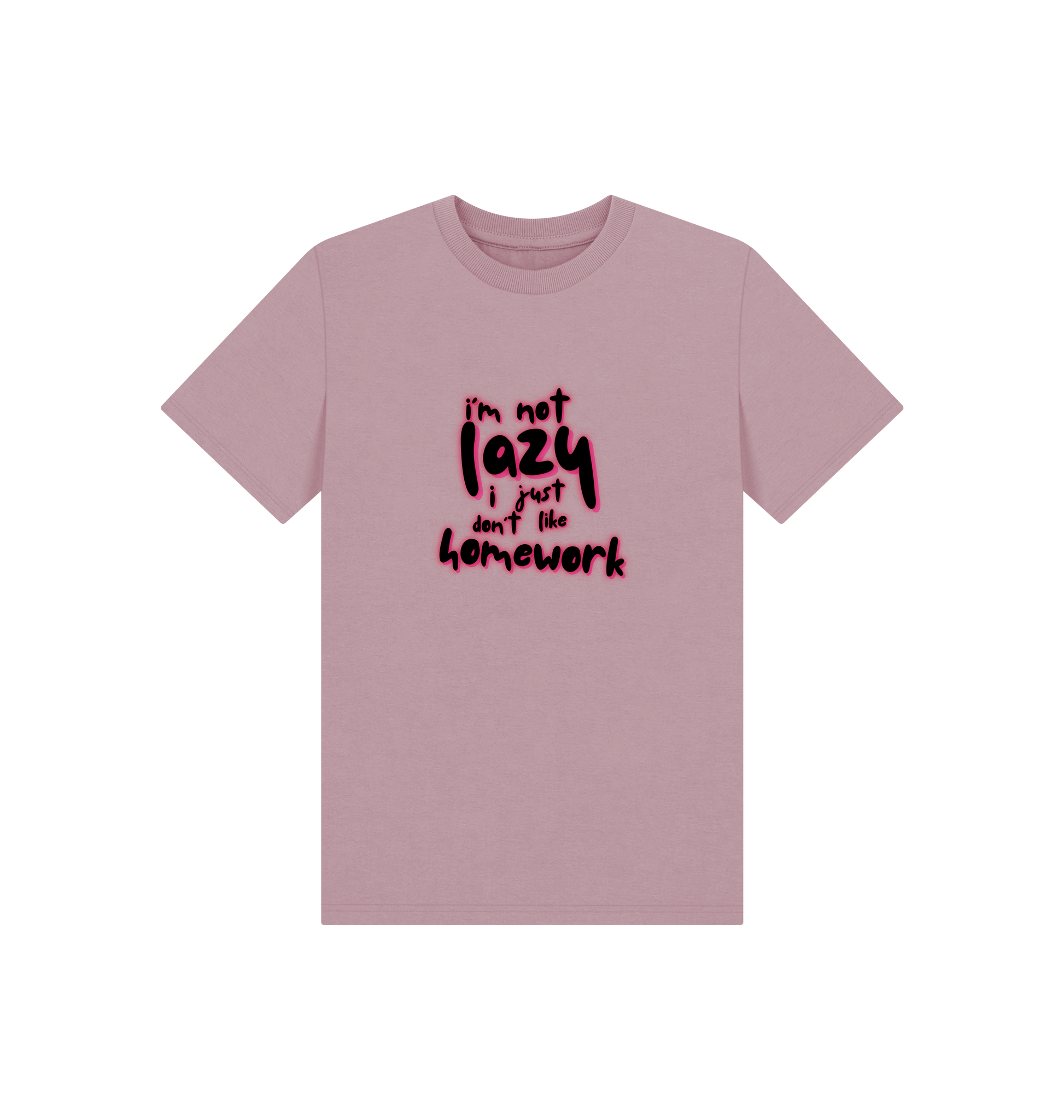 Mauve Printed Kids T-Shirt Front