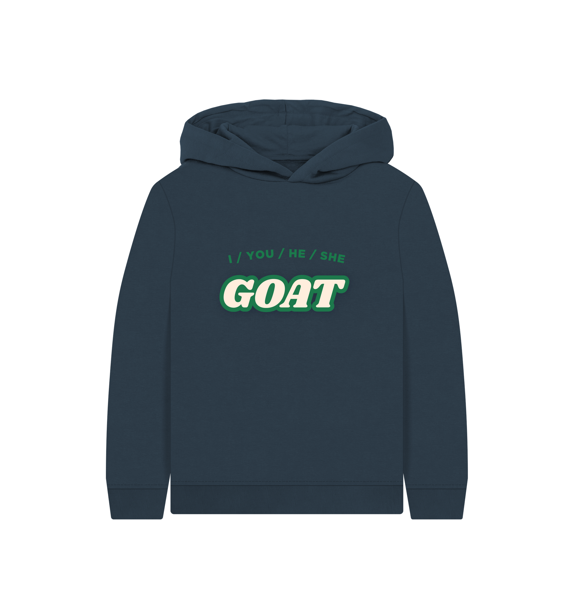 Navy Blue Printed Kids Hoodie Front