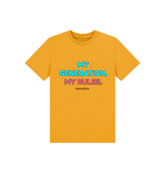 Mustard Printed Kids T-Shirt