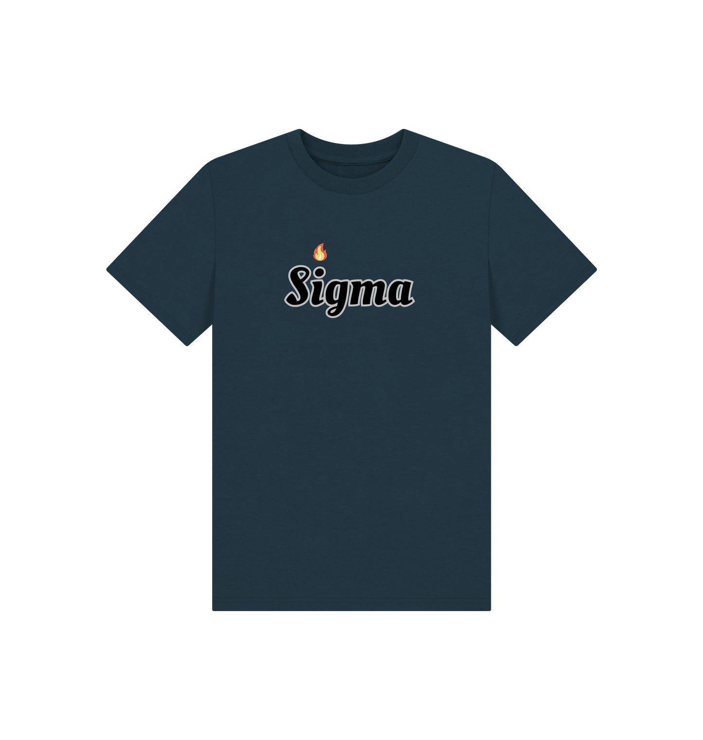 Denim Blue Printed Kids T-Shirt Front