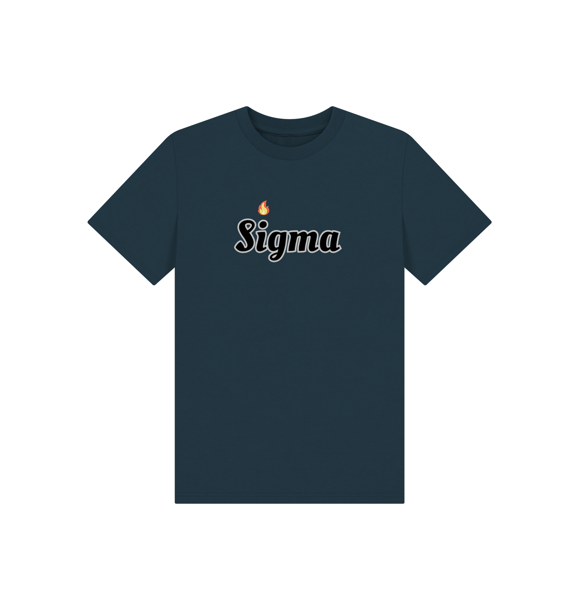 Denim Blue Printed Kids T-Shirt Front