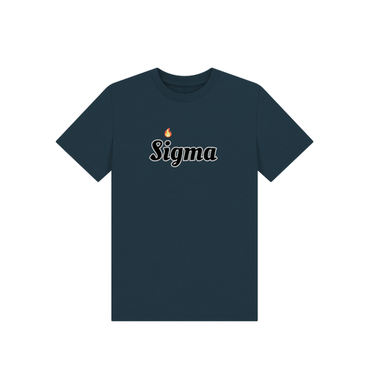 Denim Blue Printed Kids T-Shirt Front