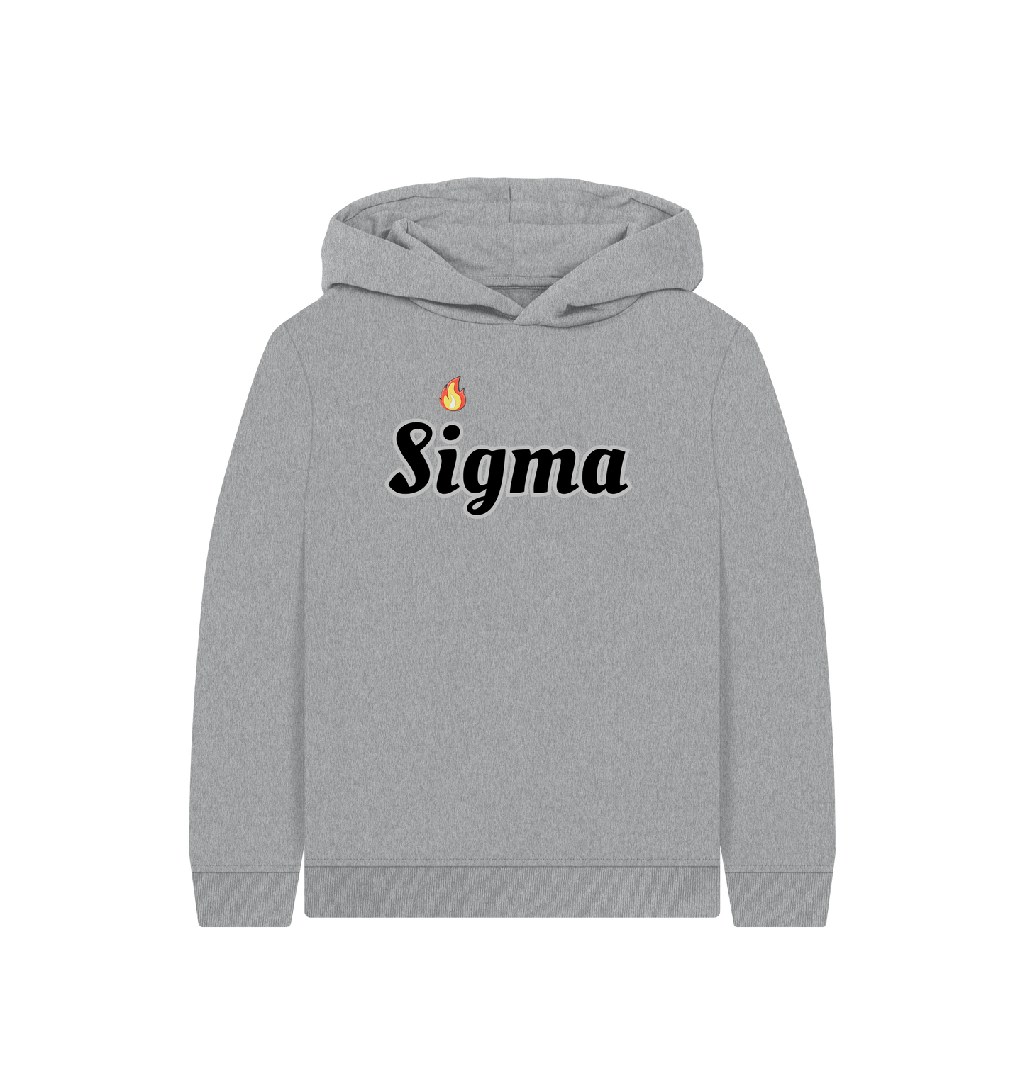 Athletic Grey Printed Kids Hoodie Front