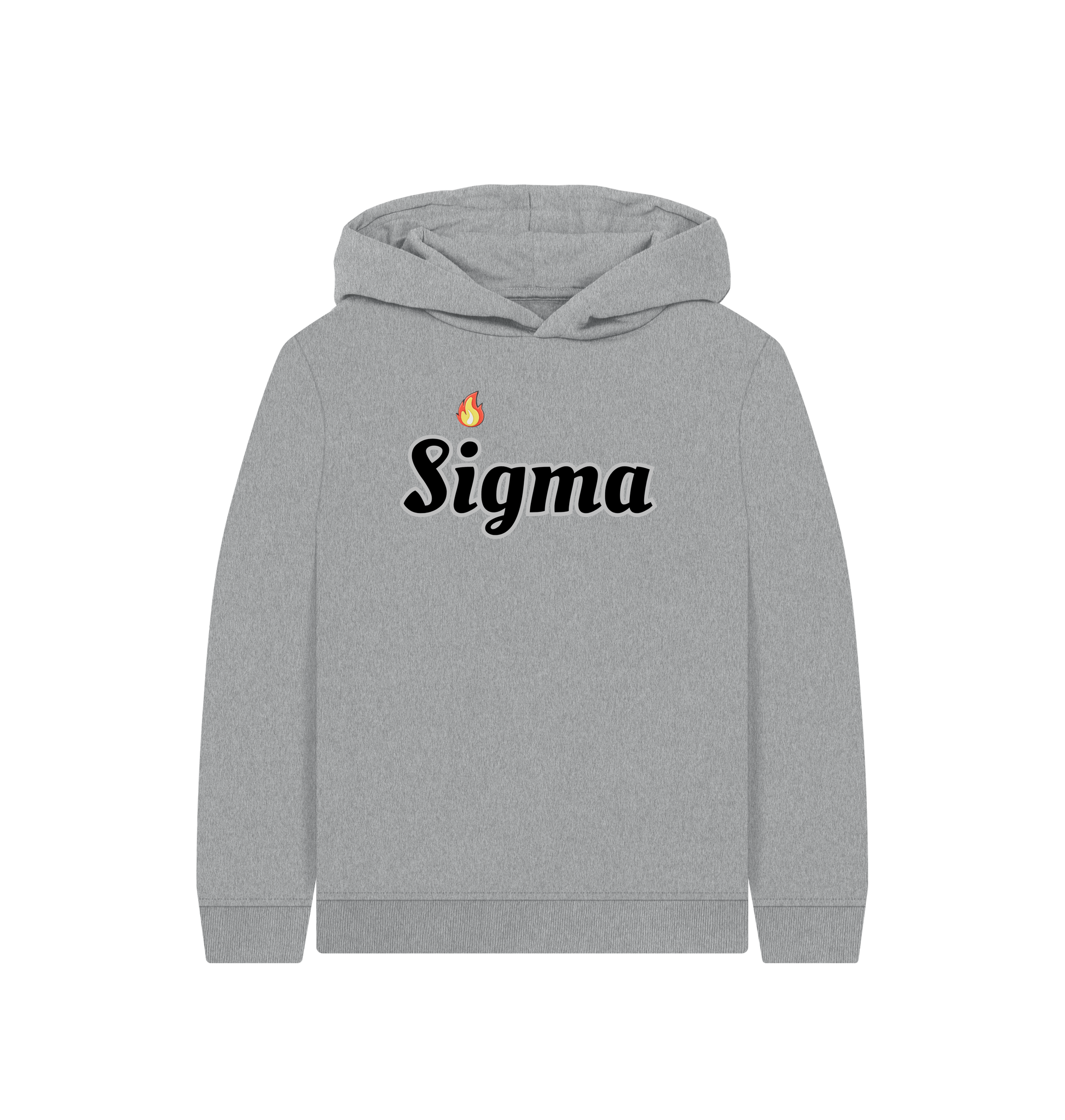Athletic Grey Printed Kids Hoodie Front