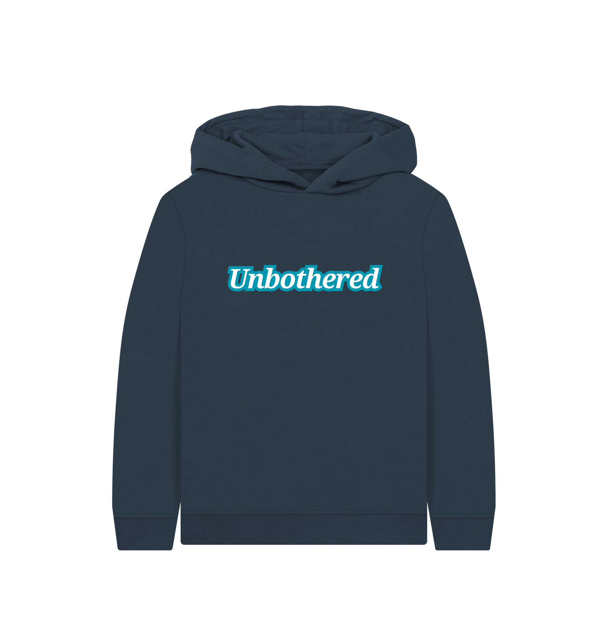 Navy Blue Printed Kids Hoodie Front