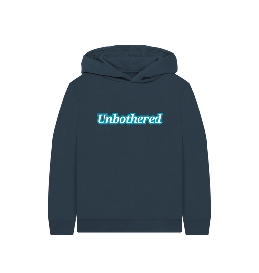 Navy Blue Printed Kids Hoodie Front