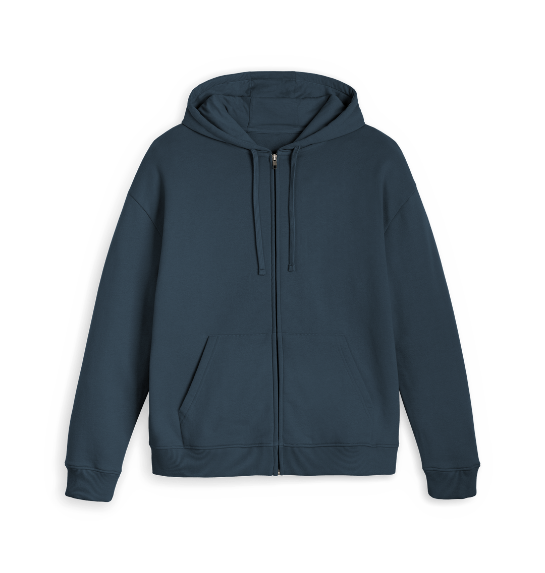 Navy Zip hoody Front