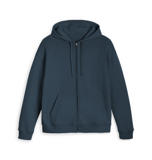 Navy Zip hoody Front